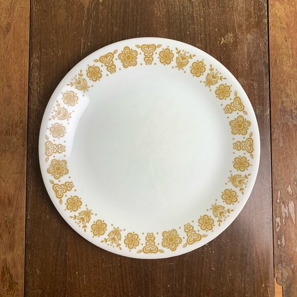 Corelle Corning Butterfly Gold VINTAGE Retro Retired Dinner‎ Plate 10 1/4" - Picture 1 of 4
